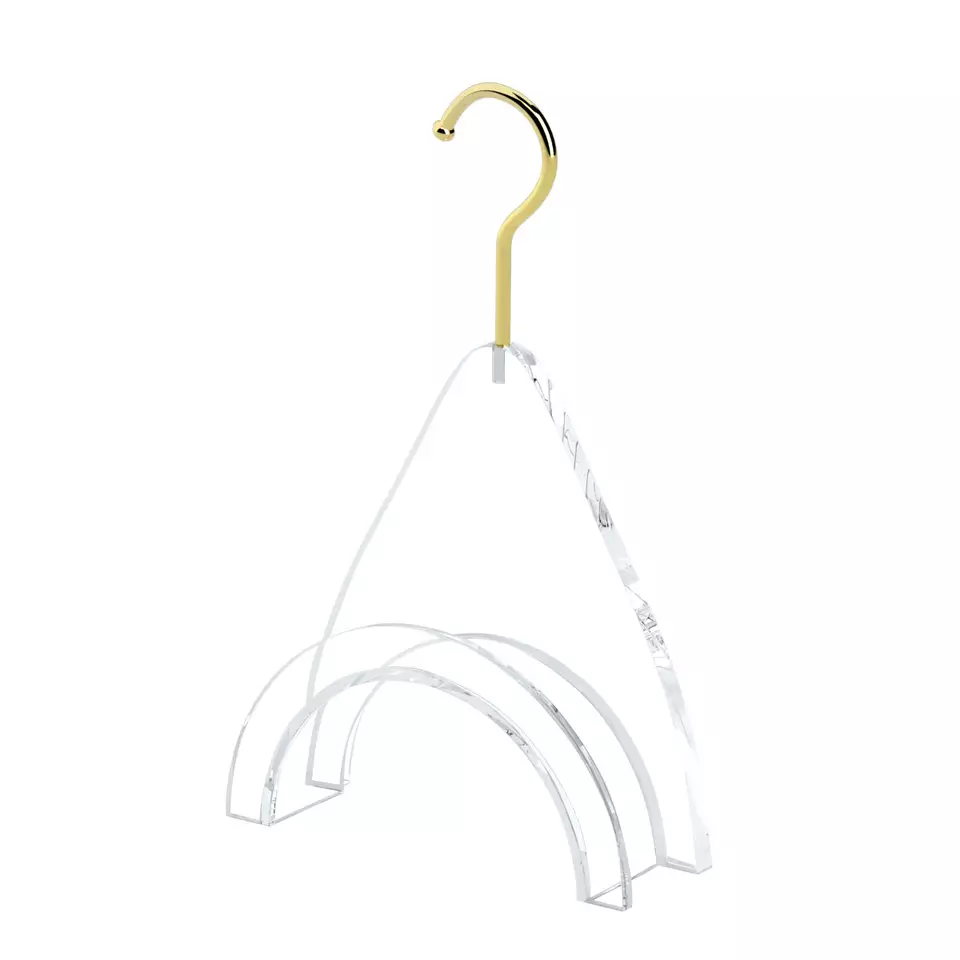 Handbag Hanger Acrylic Closet Organizer Coat Hanger Stand Storage Clear Wall Hook Cloth Hanger Storage Holders & Racks Single HQ