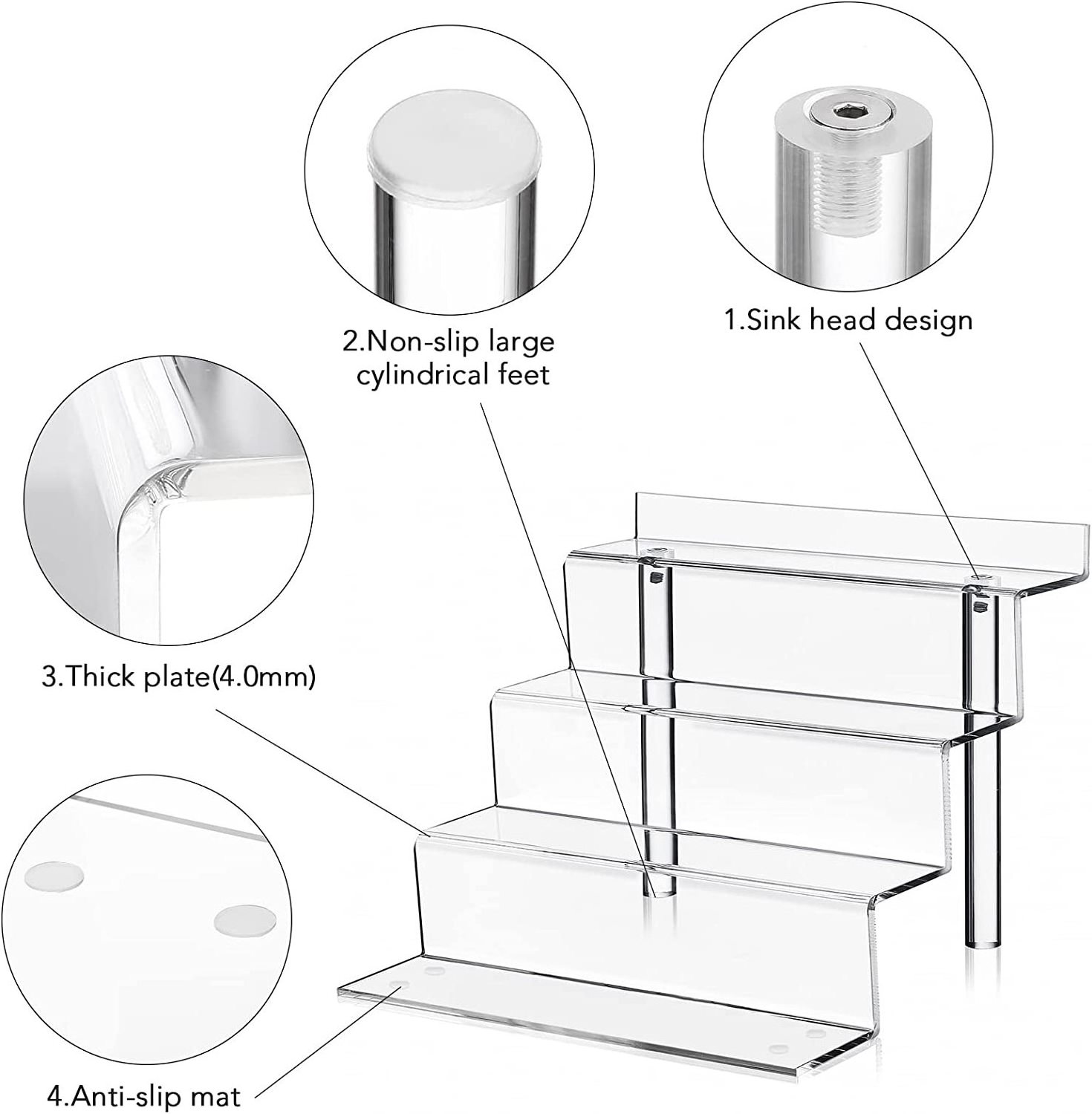 Transparent acrylic display stand wall Cup holder Shooting glasses perfume holder