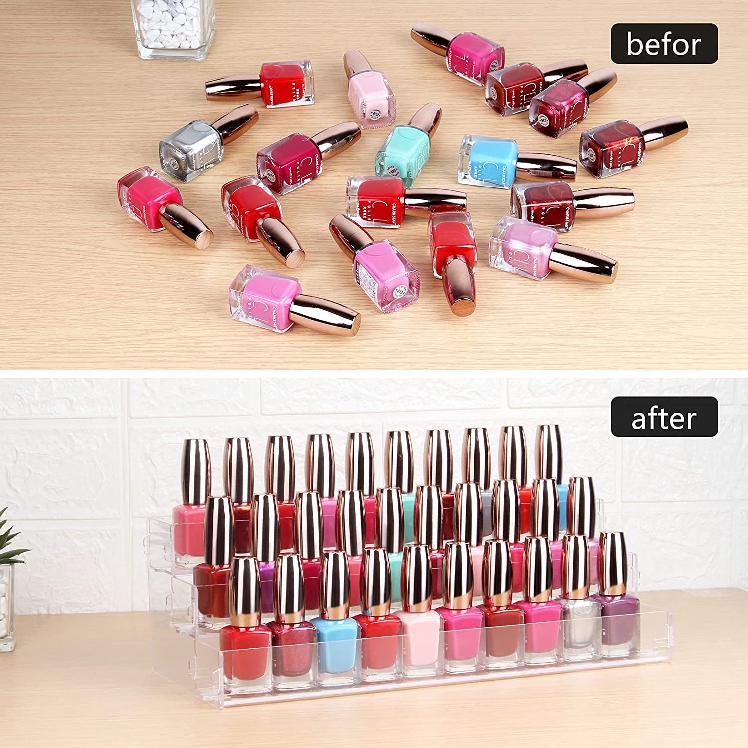 Nail polish multifunctional storage rack Transparent acrylic sunglasses bracket countertop display rack cosmetic products