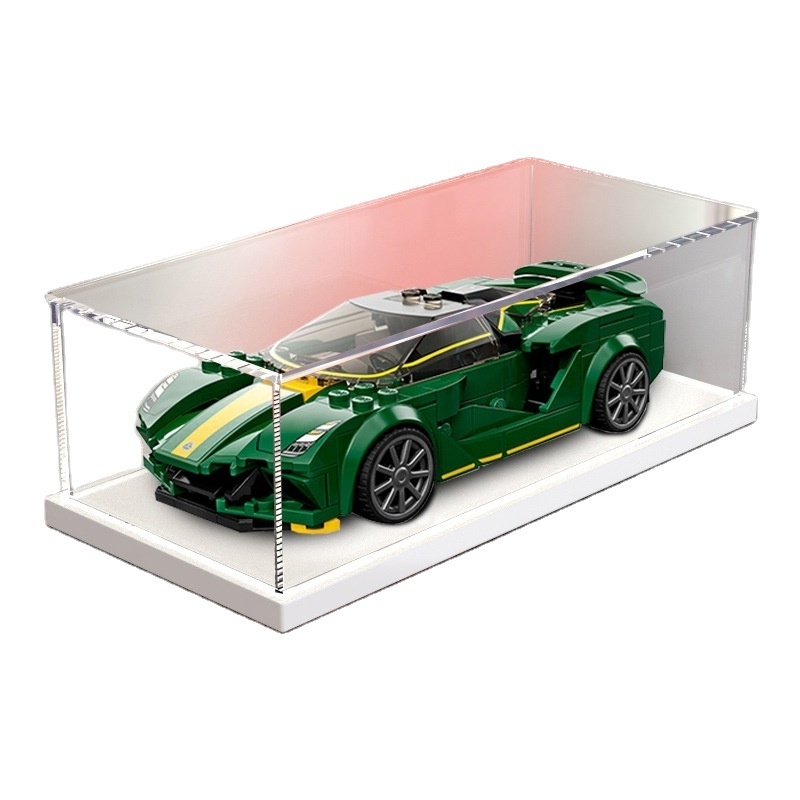 Acrylic display box suitable for Lego sports car series model storage dust box loncheras escolares kids