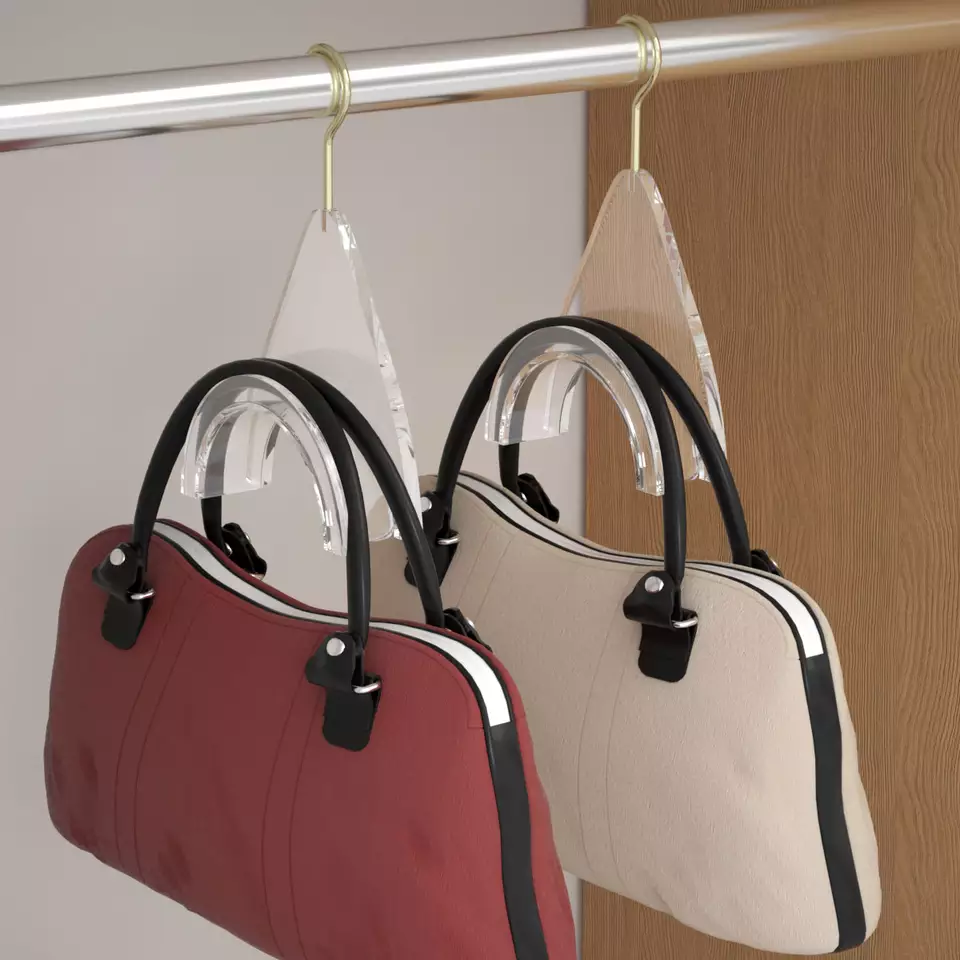 Handbag Hanger Acrylic Closet Organizer Coat Hanger Stand Storage Clear Wall Hook Cloth Hanger Storage Holders & Racks Single HQ