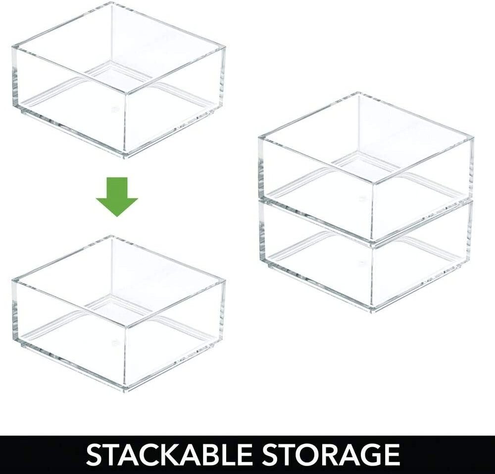 Acrylic organizer box home office drawer top to hold pens paper clips notebook and other office supplies accessories