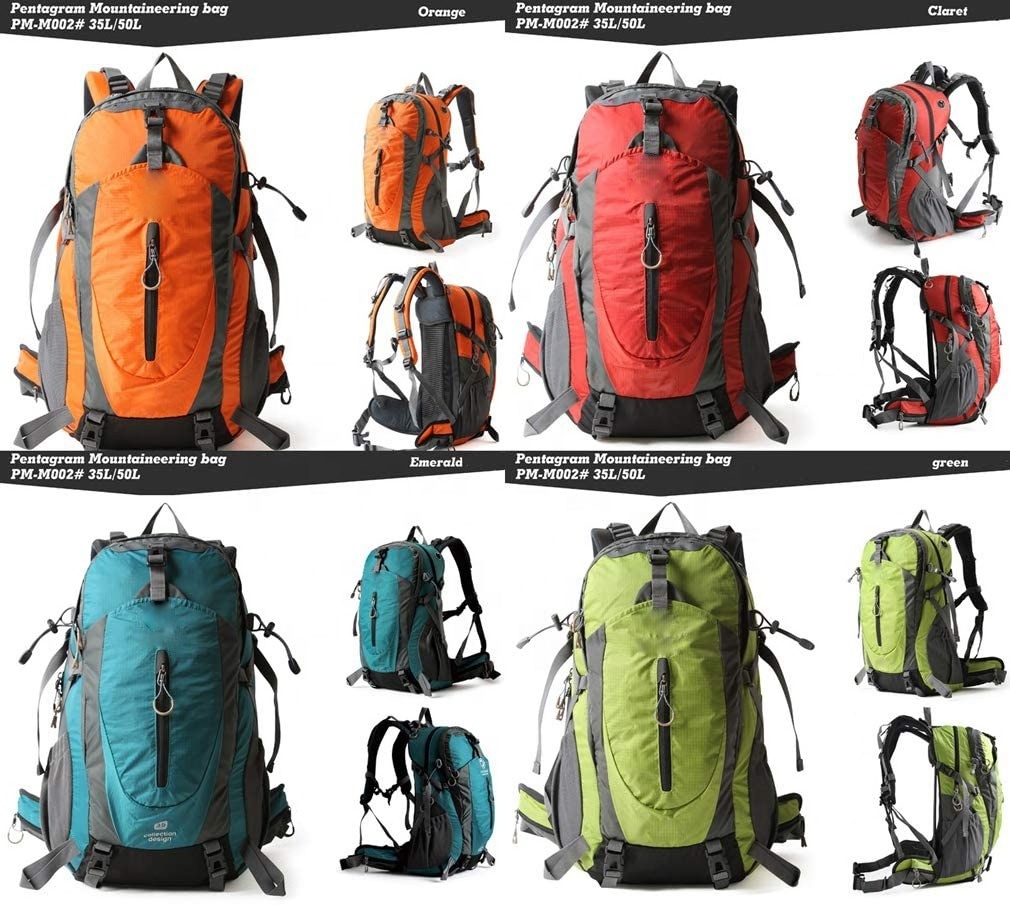 Bike Backpack 35L / 50L Mountaineer Backpack Outdoor Travel Bag Waterproof Lightweight aero Hiking Bag with rain Cover