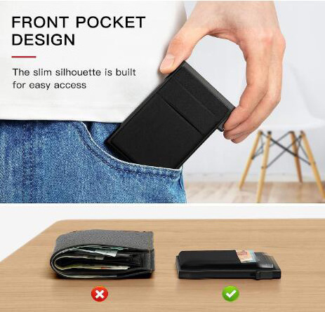 Aluminum Cardholder Wallet Metal Wallets with RFID Blocking Layer Slim Wallet with Push Button for Quick Card Access