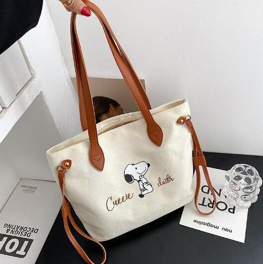 Women's Canvas Shoulder Bags Retro Casual Handbags Work Bag Tote Purses