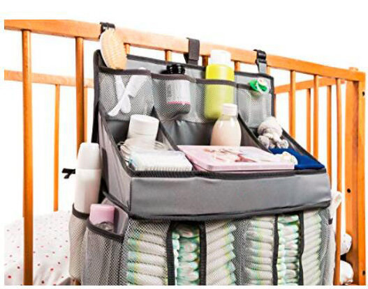 Double nursery organizer baby diaper bag caddy storage organizer for bed room