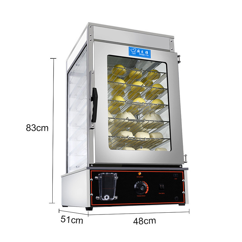 Commercial five-layer electric steamed buns heat preservation display cabinet food steamer