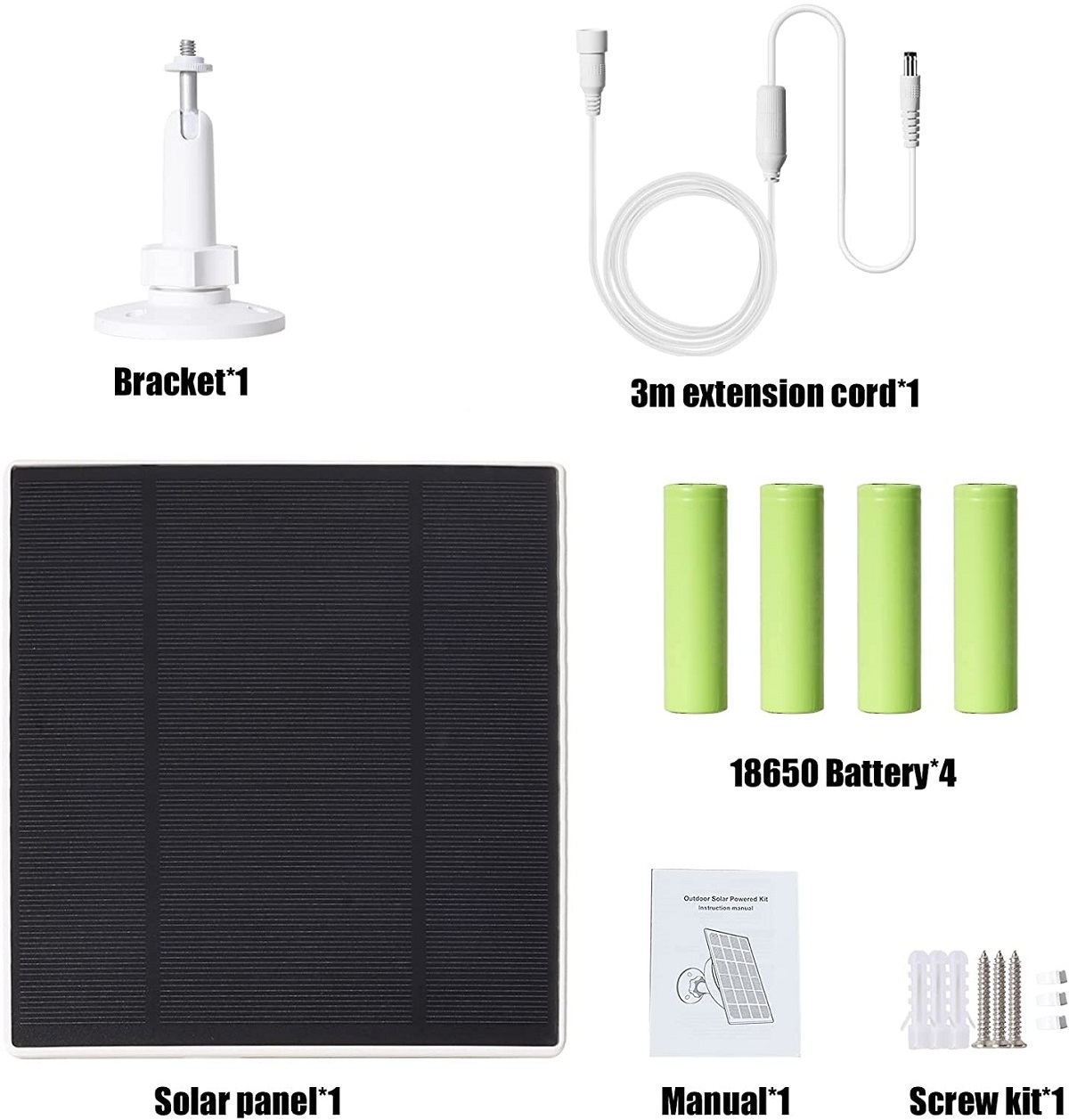 5W Trail Camera Solar Panel 10400mAH, Solar Battery Charger Kit 6V 9V 12V, IP66 Waterproof Solar Panel for 4G Router Wifi Camera