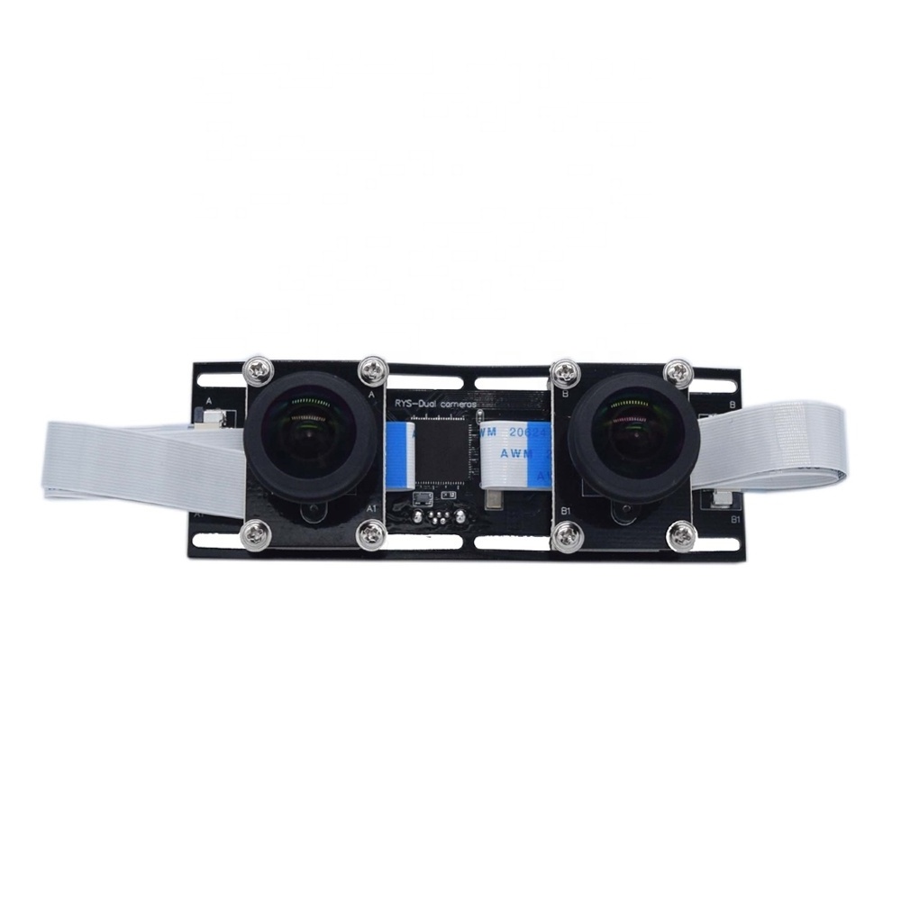 HD 1080P Fisheye Wide-angle Flexible Synchronization Stereo Webcam Dual Lens 30FPS USB Camera Module 3D Video VR Virtual Reality