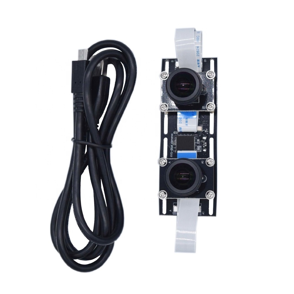 HD 1080P Fisheye Wide-angle Flexible Synchronization Stereo Webcam Dual Lens 30FPS USB Camera Module 3D Video VR Virtual Reality