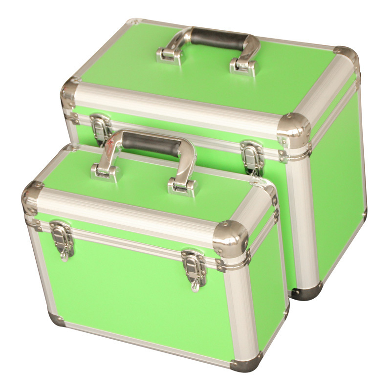 Light Green Customized aluminum case with Handle-aluminum grooming tool case-Aluminum tool case