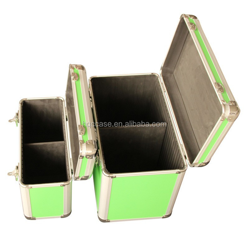 Light Green Customized aluminum case with Handle-aluminum grooming tool case-Aluminum tool case