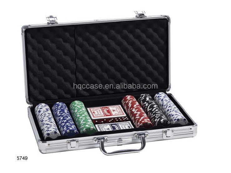 500 Poker Aluminum Chip Case Gambling Case with EVA foam