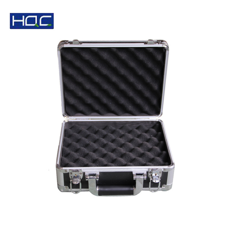 Portable customized hard ABS aluminum case with foam and combination lock