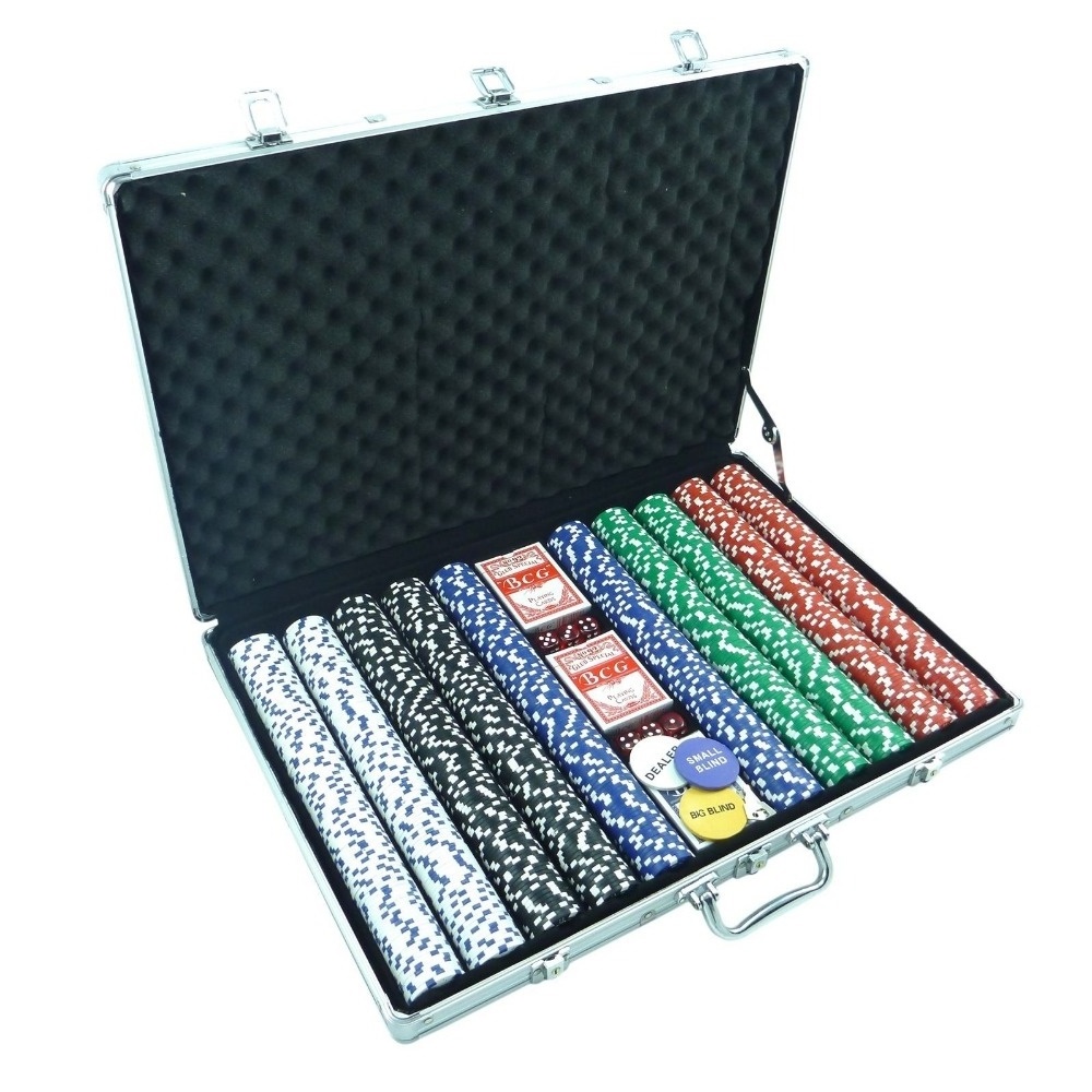 High quality wholesale portable hot selling aluminum 1000 poker chip case