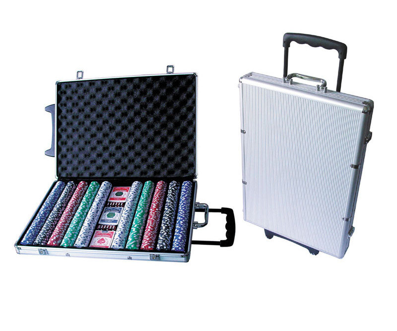 500 Poker Aluminum Chip Case Gambling Case with EVA foam