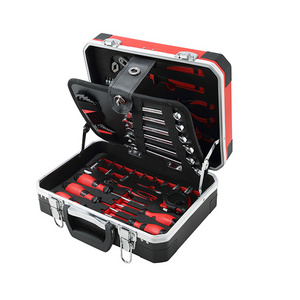 High quality multifunctional tool case custom foam black and red plastic suitcase without tools