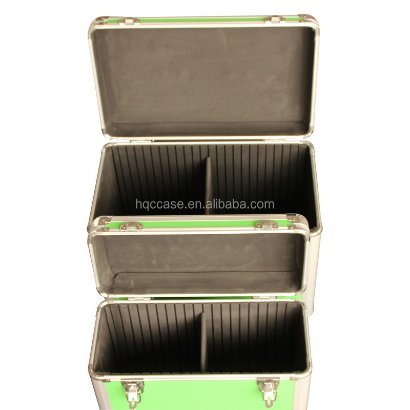 Light Green Customized aluminum case with Handle-aluminum grooming tool case-Aluminum tool case