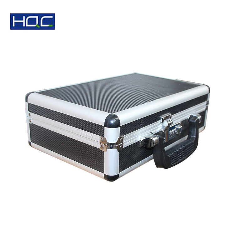 Portable customized hard ABS aluminum case with foam and combination lock