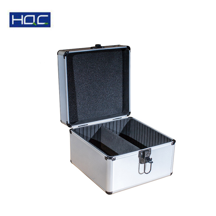 Customized aluminum protective suitcase carrying transport case storage box cd flight case with foam