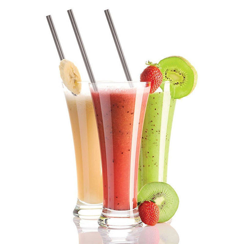 high quality long stainless steel drinking reusable straws