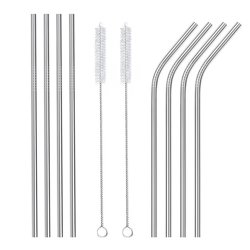 high quality long stainless steel drinking reusable straws