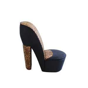 Modern creative design leopard print high heels modeling furniture recliner chair