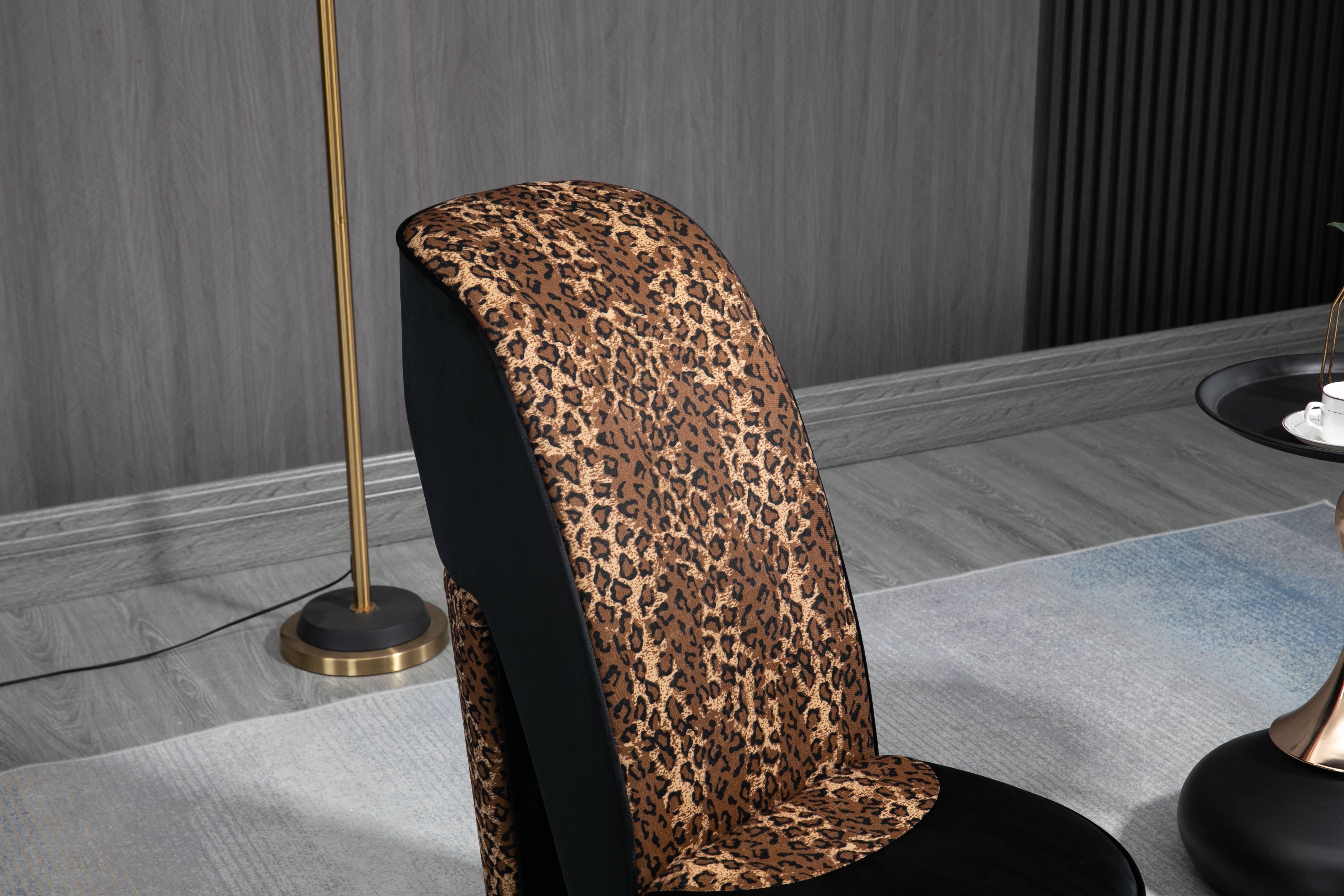 Modern creative design leopard print high heels modeling furniture recliner chair