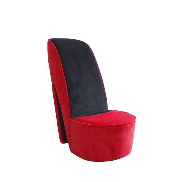 Hot Sale Custom Color Modern Luxurious Red Velvet Armless Accent High Heel Chair