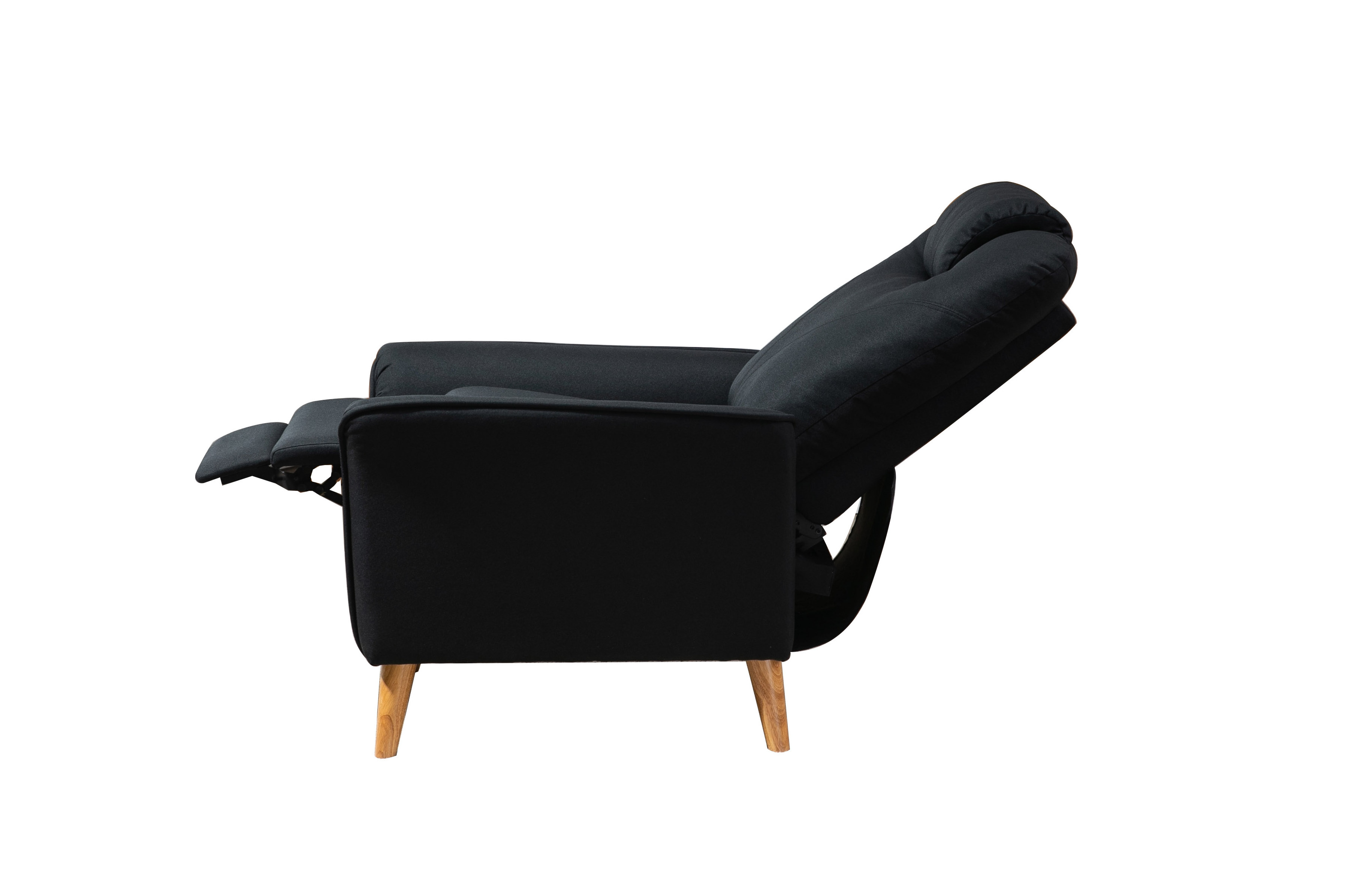 push back chair black linen Fabric Modern Massage Recliner Arm Chair