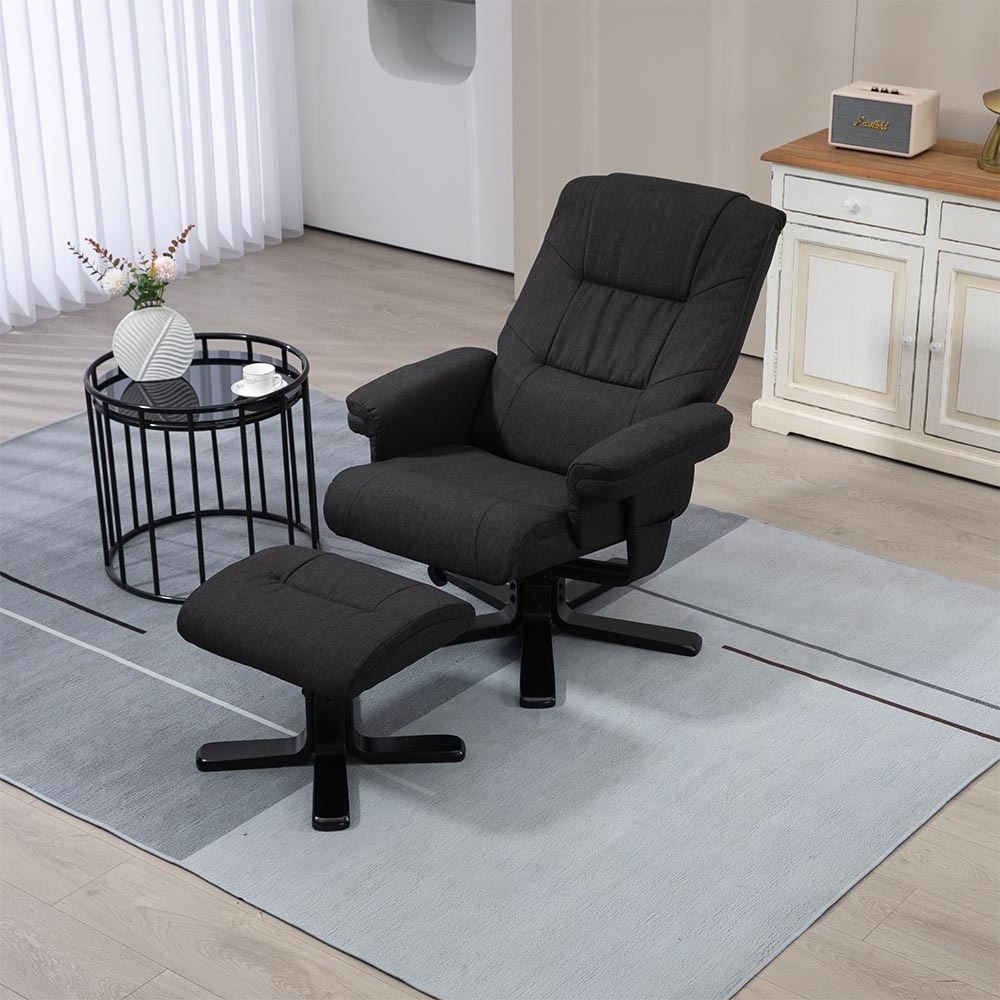 Black leather electriccomfy home theater single seating recliner chair Living Room Leisure Recliner Chair With footrest