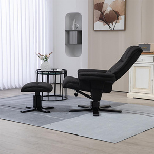 Black leather electriccomfy home theater single seating recliner chair Living Room Leisure Recliner Chair With footrest