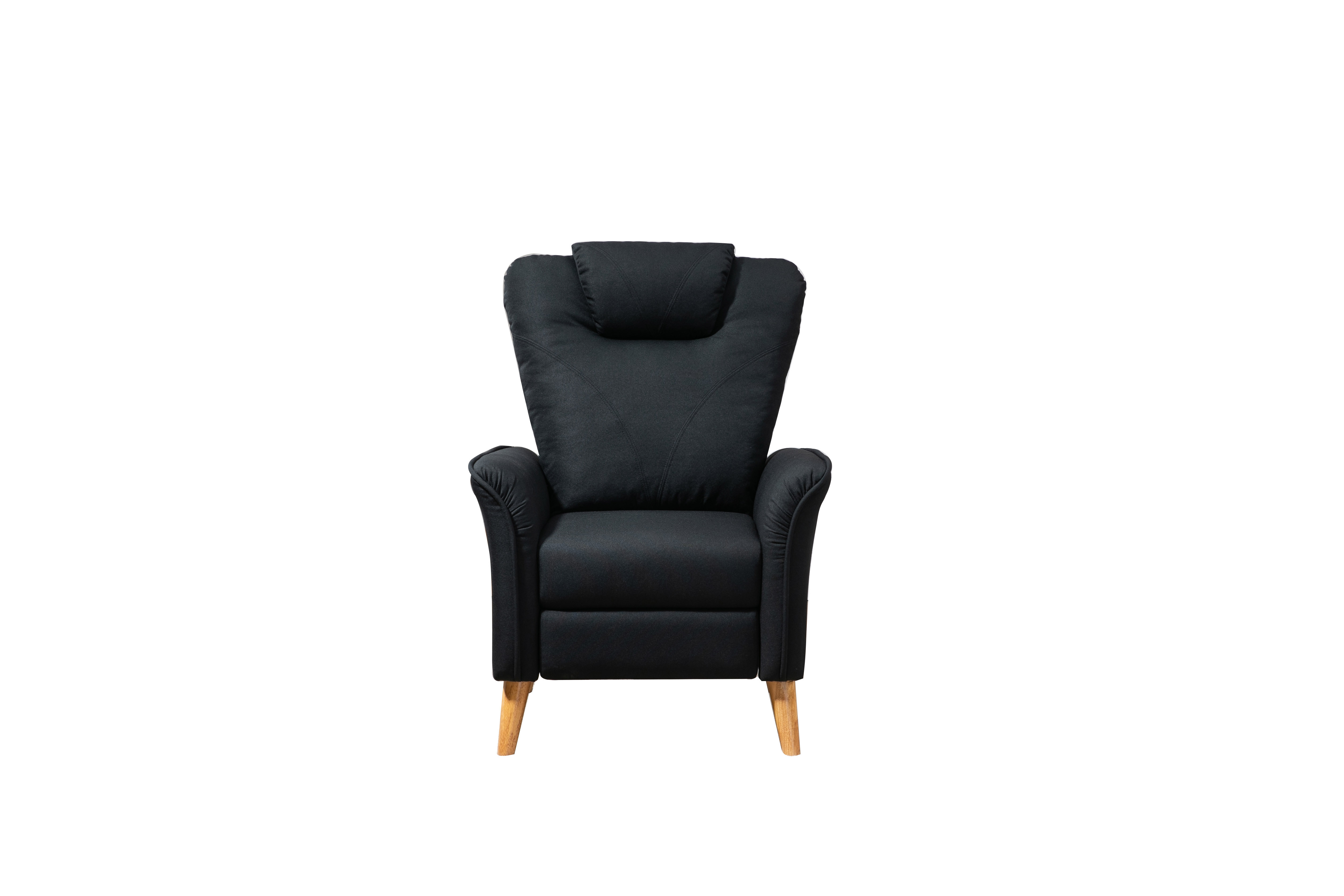 push back chair black linen Fabric Modern Massage Recliner Arm Chair