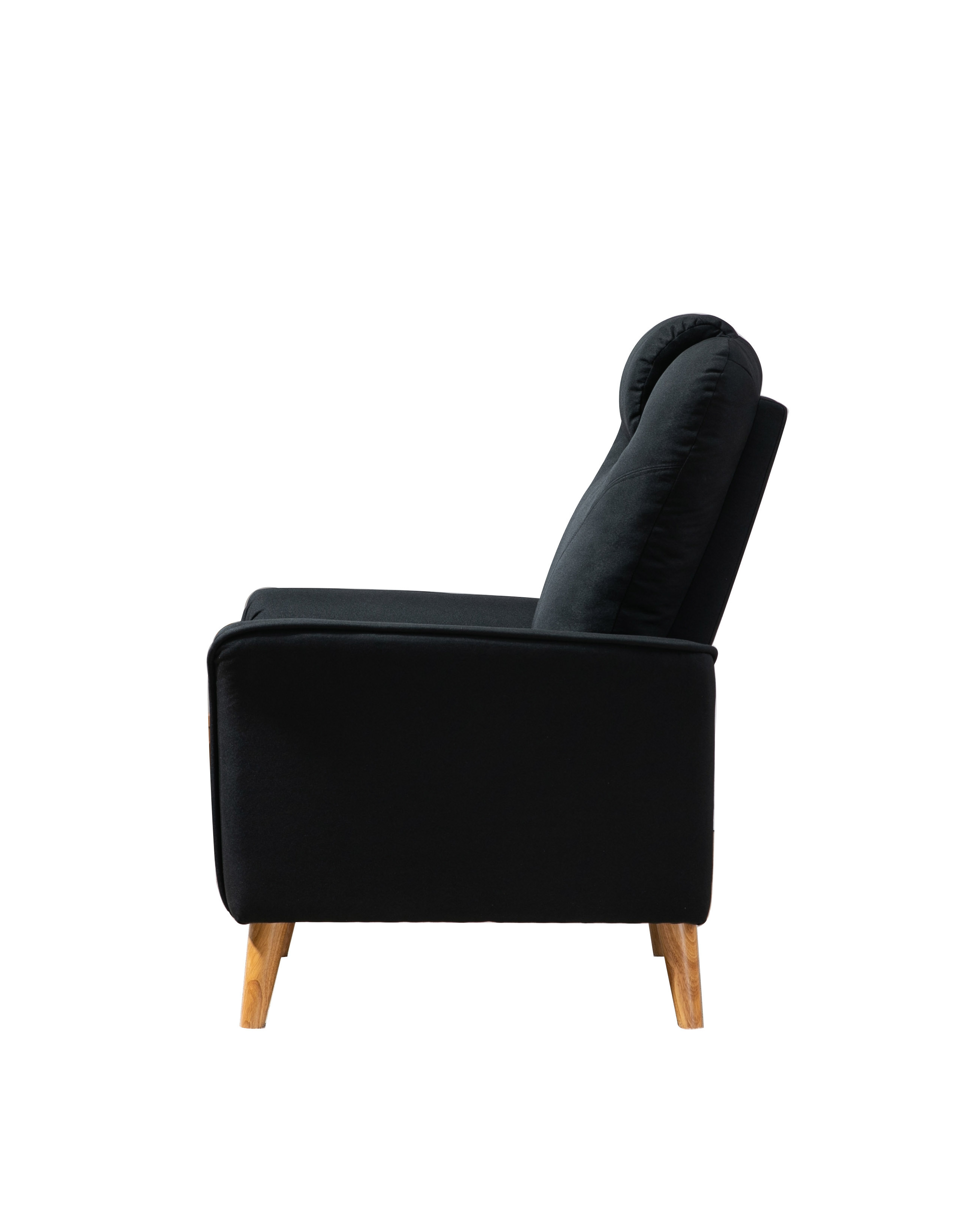 push back chair black linen Fabric Modern Massage Recliner Arm Chair