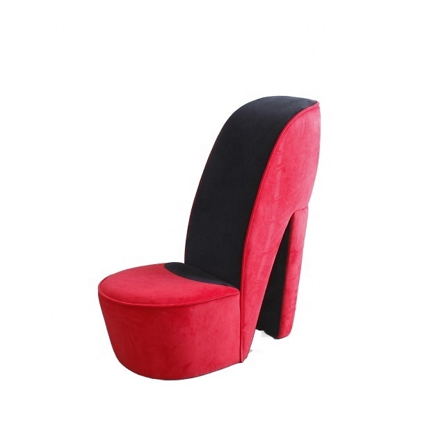 Hot Sale Custom Color Modern Luxurious Red Velvet Armless Accent High Heel Chair