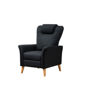 push back chair black linen Fabric Modern Massage Recliner Arm Chair