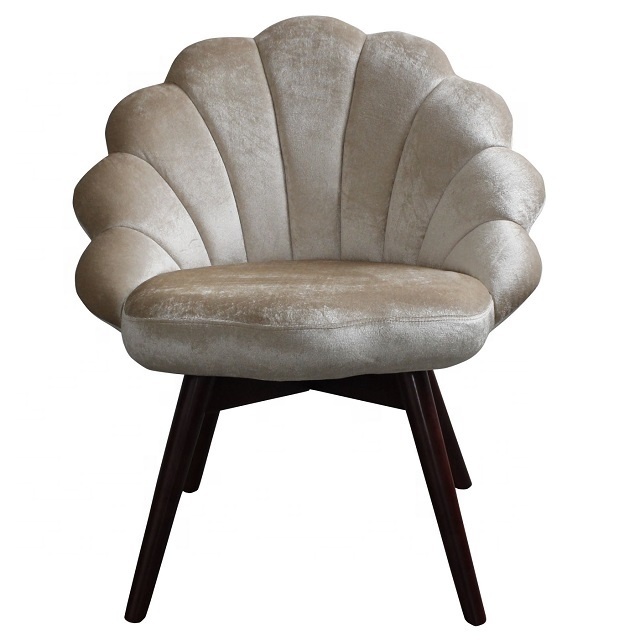 Fashionable Comfortable Flower Shell Shape Leisure Accent Armless Chair