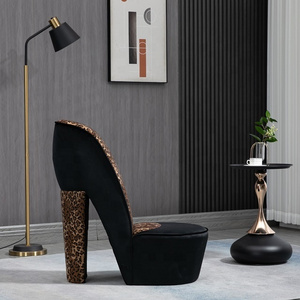 Wholesale Customized Modern Leopard Print Armless Accent High Heel Chair