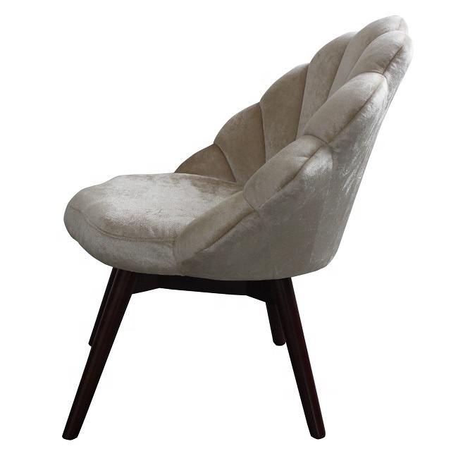 Fashionable Comfortable Flower Shell Shape Leisure Accent Armless Chair