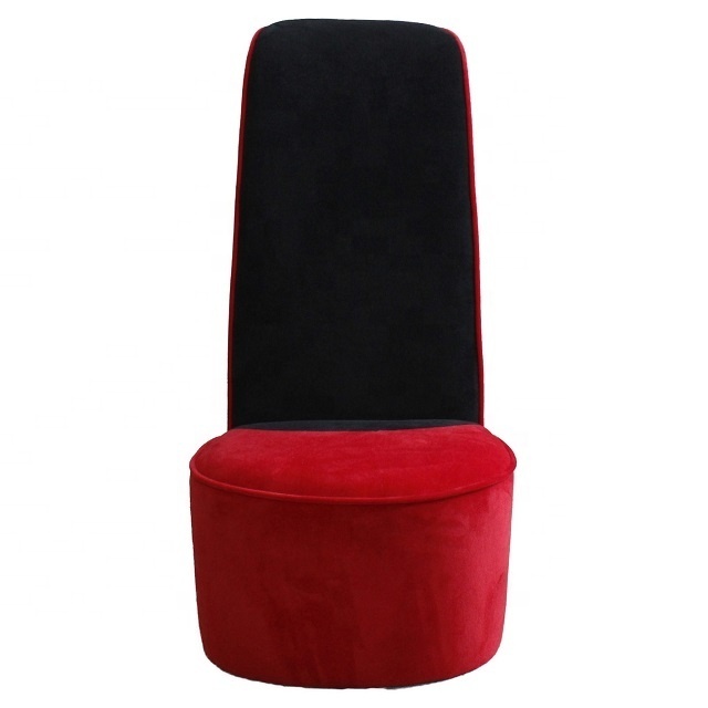 2023 Hot Sale Custom Color Modern Red Velvet Armless Accent High Heel Chair