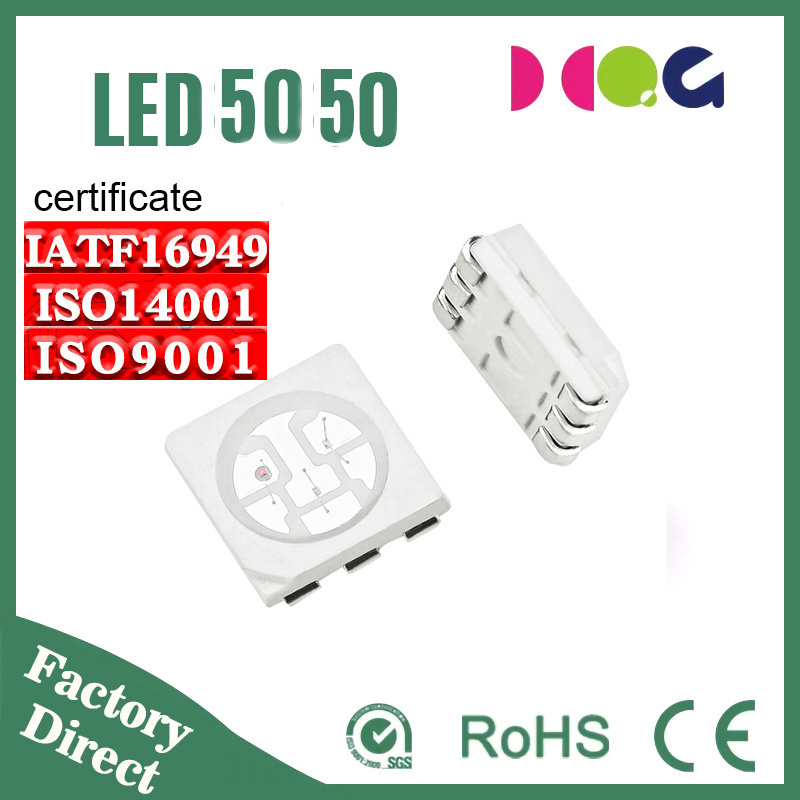 NEW! high lumen three chips RGB smd led 5050 full color