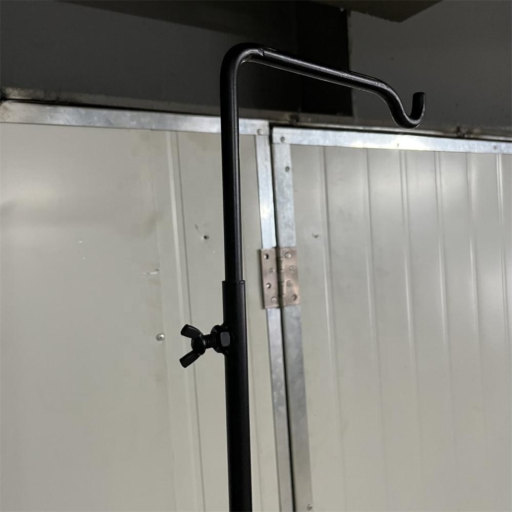 Metal iron table telescopic pole hanging rack