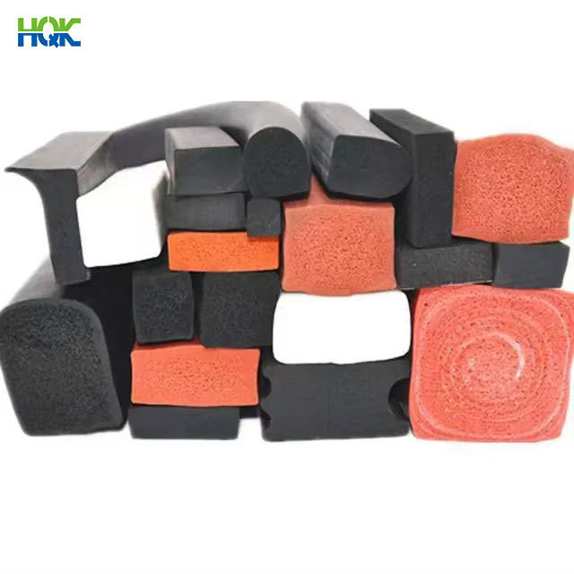 Customization extruded silicone foam sponge high temperature resistant sealing strip  silicone rubber soft seal strip