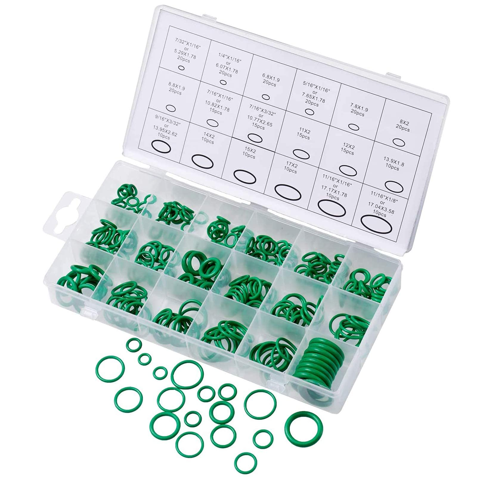 O Rings Seal Gasket Washer Green HQK O-Ring Assortment Set Kit for Home Repairs