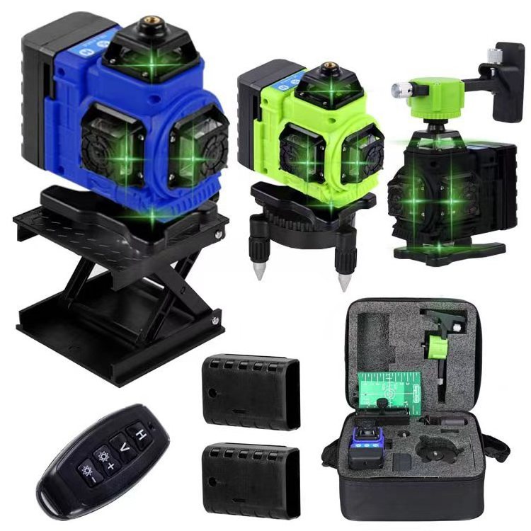 Cordless Green Beam Laser Level 12 Lines 3d Self-Leveling 360 Dewalts Rotating Laser Equipment Self Level Laser Verde 12