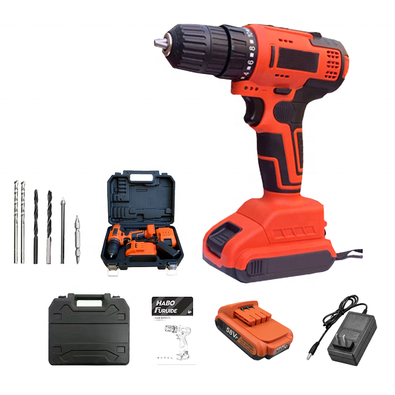 High Durability Power Drill Press Motor 20 Volt Cordless Battery Diy Combo  Industrial Electric Impact Drill Tool Set