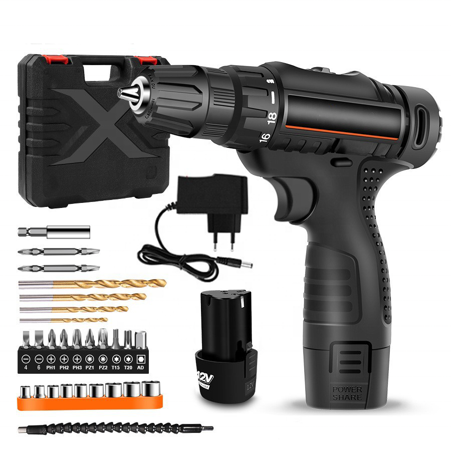 Li-ion Battery 12V Cordless install Screws Driver  Drill  combo Set craft portable wireless nail 10mm  12v Power Drills