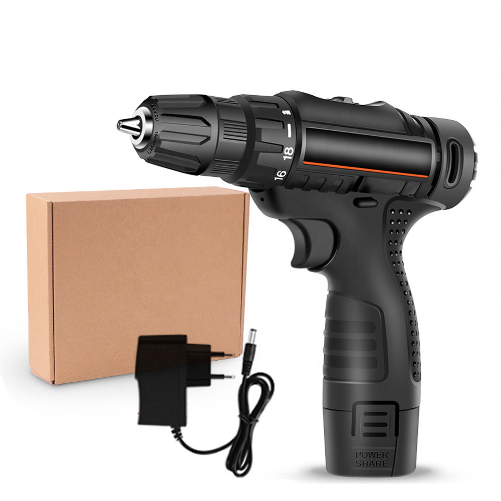 Cordless Power Tool 12v Wireless Rechargeable Cordless 10mm  Screwdriver Impact Driver Drill Set Lithium Handheld Power Drills