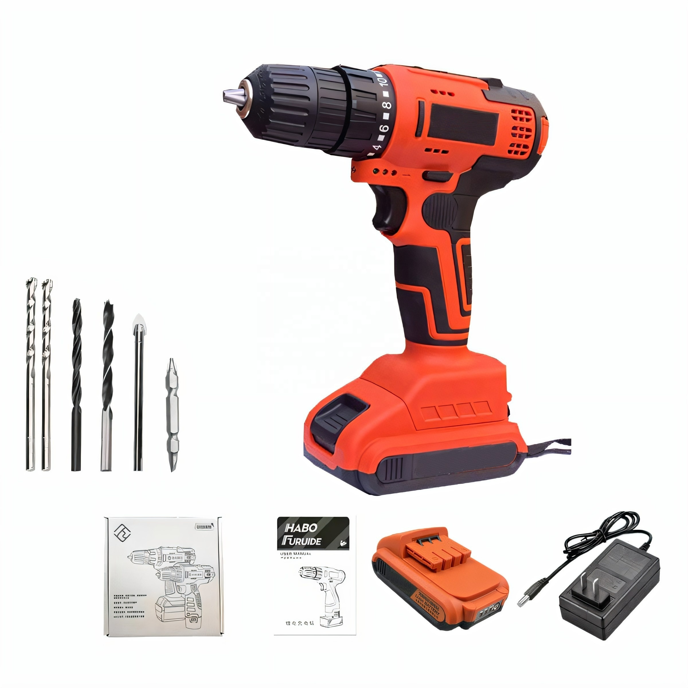 High Durability Power Drill Press Motor 20 Volt Cordless Battery Diy Combo  Industrial Electric Impact Drill Tool Set