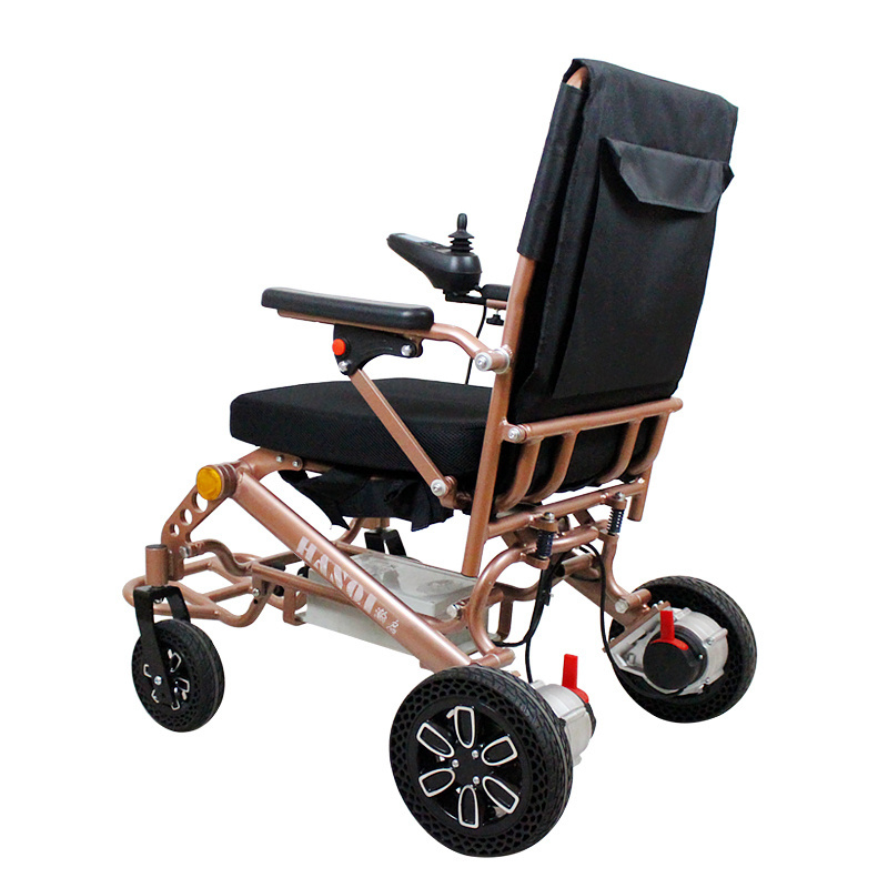 High Back Hospital Equipment Elderly Adjustable Medical Mobility Aid Power kit Electric Wheel Chairs Wheelchair With Solid Tire